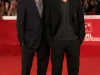 Riccardo Scamarcio and Sergio Rubini Duetto pose on the red carpet during the 6th International Rome Film Festival on October 30, 2011 in Rome, Italy.