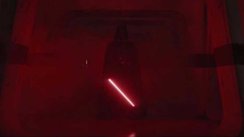 Darth Vader nella scena finale di Rogue One: Star Wars Story