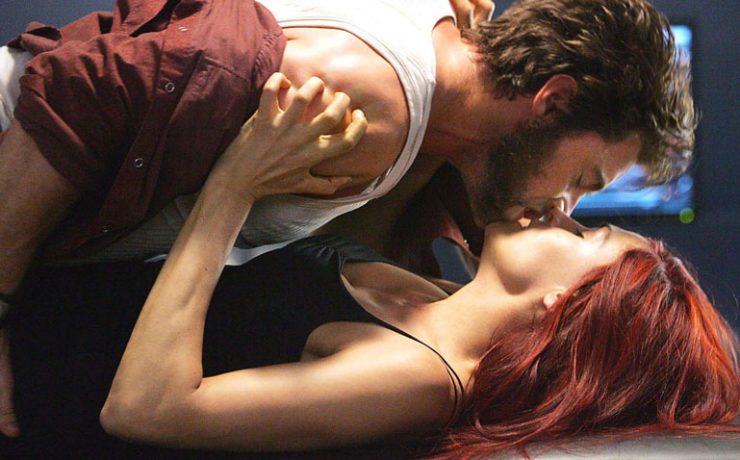 Jean Grey (Famke Janssen) insieme a Wolverine (Hugh Jackman)