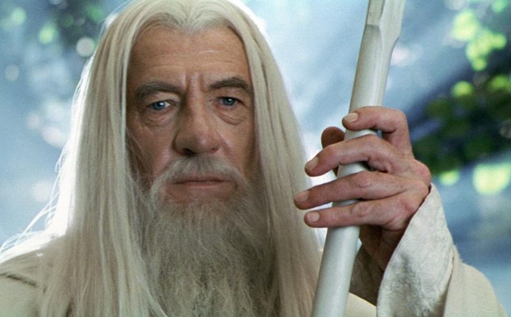 Ian McKellen nei panni di Gandalf