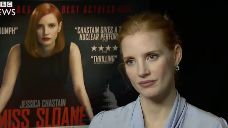 Jessica Chastain intervistata dalla BBC