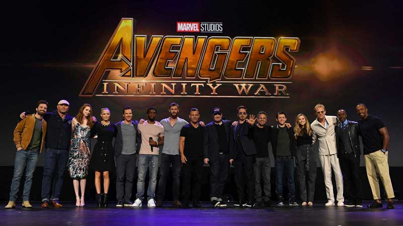 Tutto il cast di Avengers: Infinity War sul palco della D23