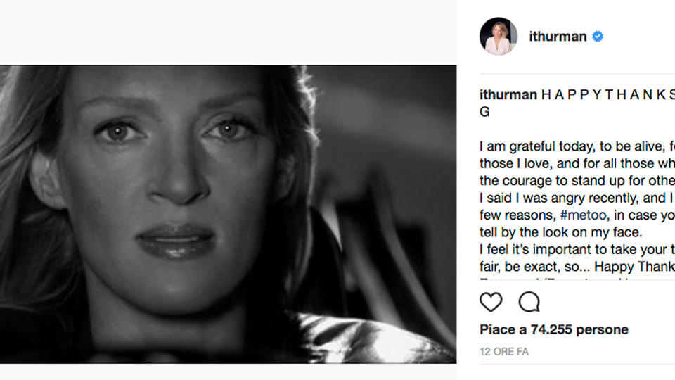 Uma Thurman su Instagram