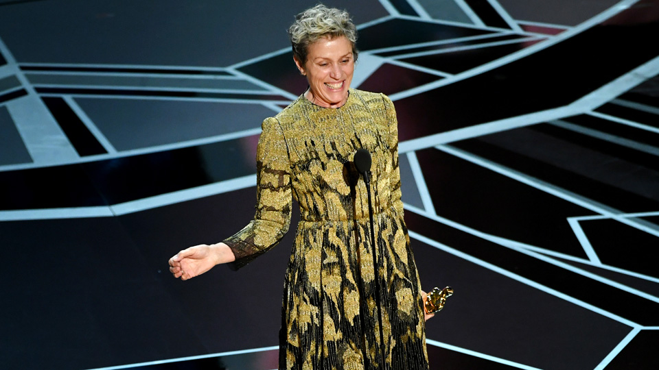 Frances McDormand agli Oscar 2018