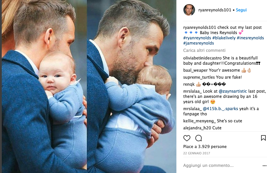 Ryan Reynolds e Ines Reynolds