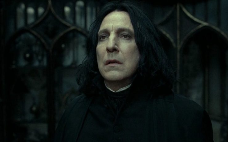 Alan Rickman nel ruolo di Severus Piton in Harry Potter