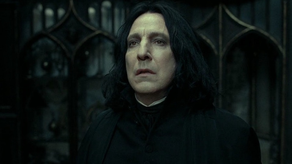 Alan Rickman nel ruolo di Severus Piton in Harry Potter