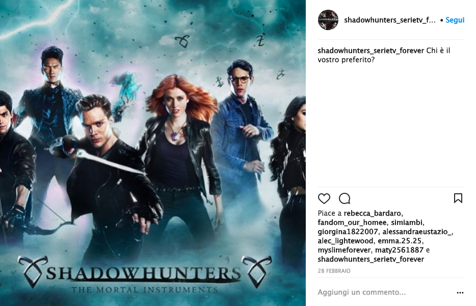 shadowhunters serie tv