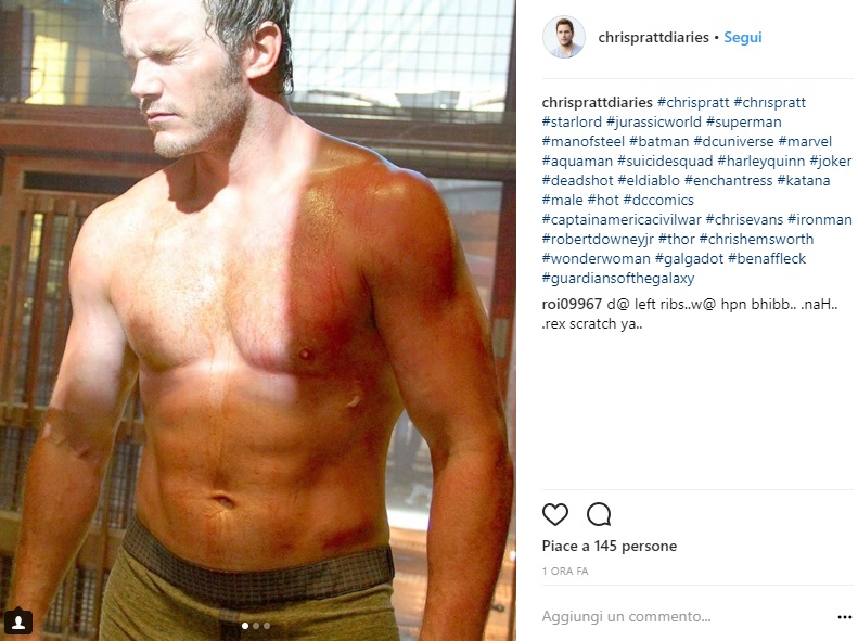 chris pratt allenamento