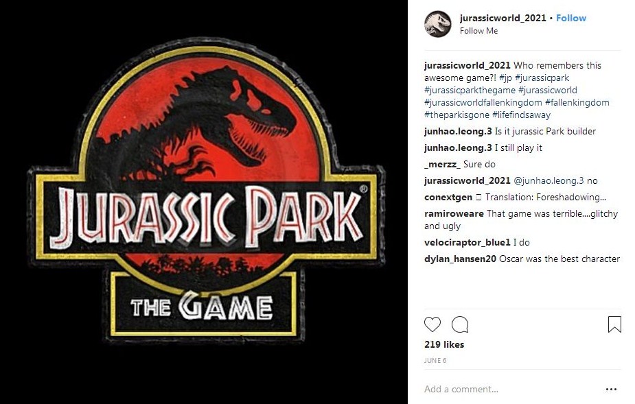 Jurassic Park the game