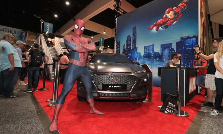 Un cosplayer di Spider-Man al Comic-Con di San Diego 2018