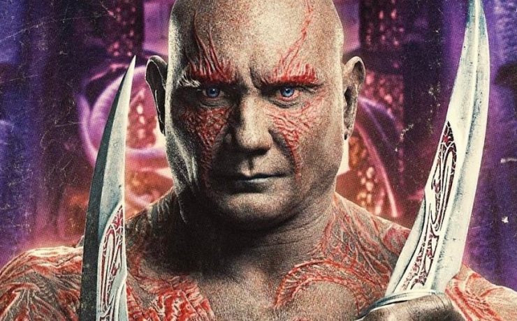 Dave Bautista nei panni di Drax in Guardiani della Galassia