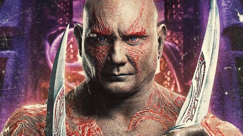 Dave Bautista nei panni di Drax in Guardiani della Galassia