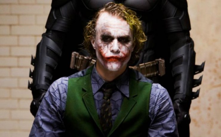 Il Joker di Heath Ledger ne Il cavaliere oscuro di Nolan