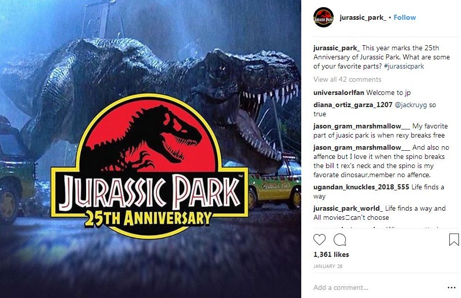 jurassic park al cinema