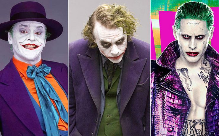 Joker interpretato da Jack Nicholson, Heath Ledger, Jared Leto