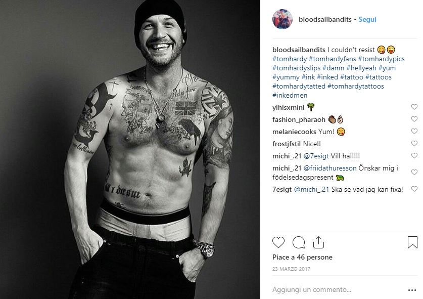 Tom Hardy tattoos