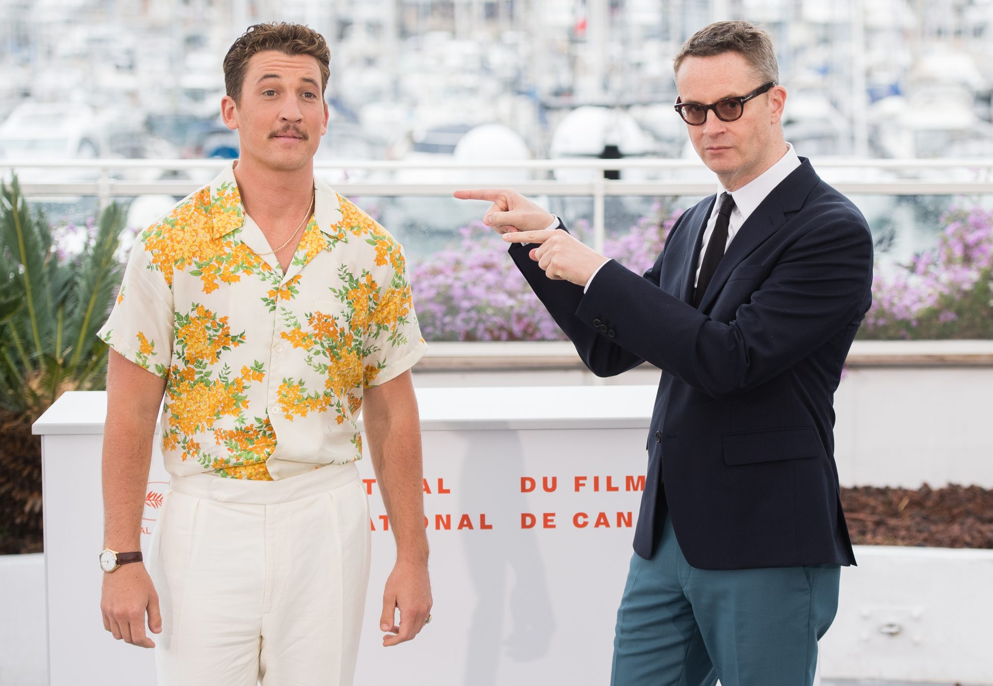 Miles Teller e Nicolas Winding Refn al photocall di Too Old to Die Young a Cannes 2019