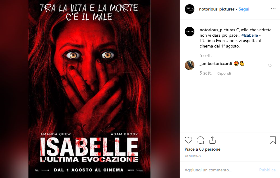 Isabelle L'ultima evocazione