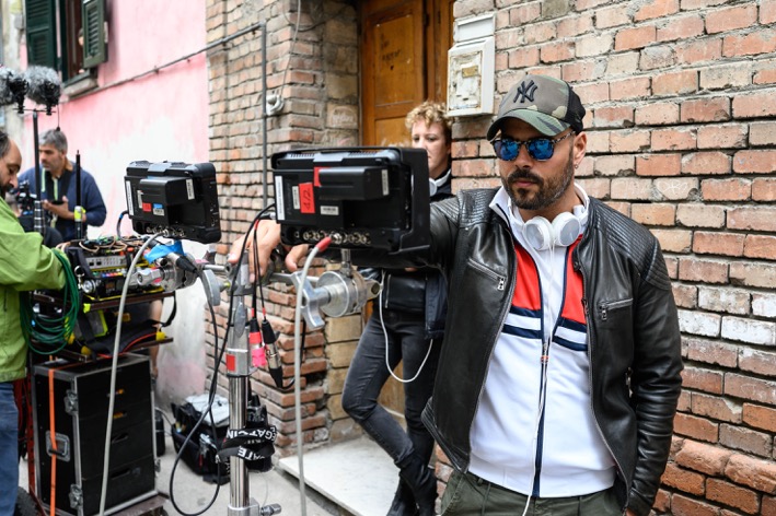 Marco D'Amore sul set de L'immortale