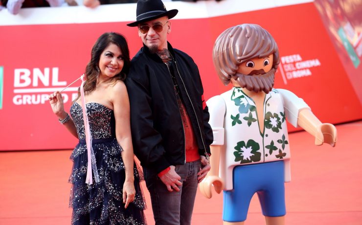 Cristina D'Avena e J-Ax sul red carpet di Playmobil alla Festa del Cinema di Roma 2019