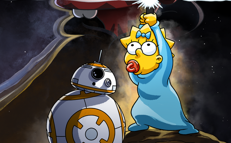 Maggie Simpson Il risveglio della Forza dopo il riposino Star Wars