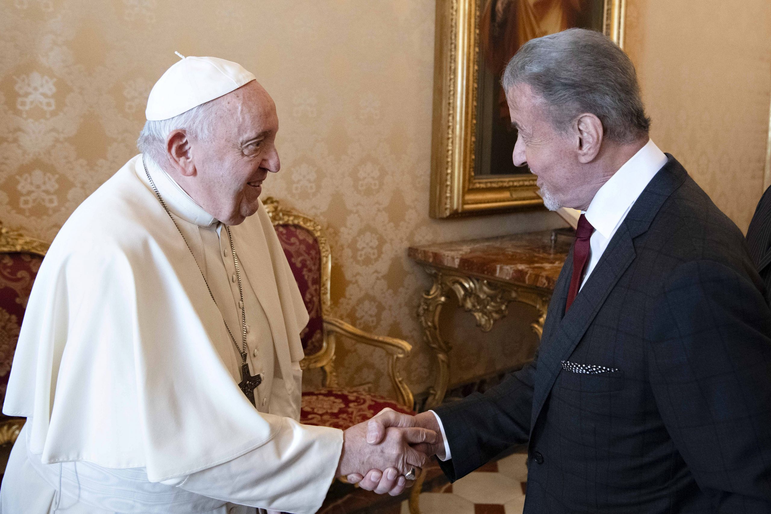 Sylvester Stallone incontra Papa Francesco