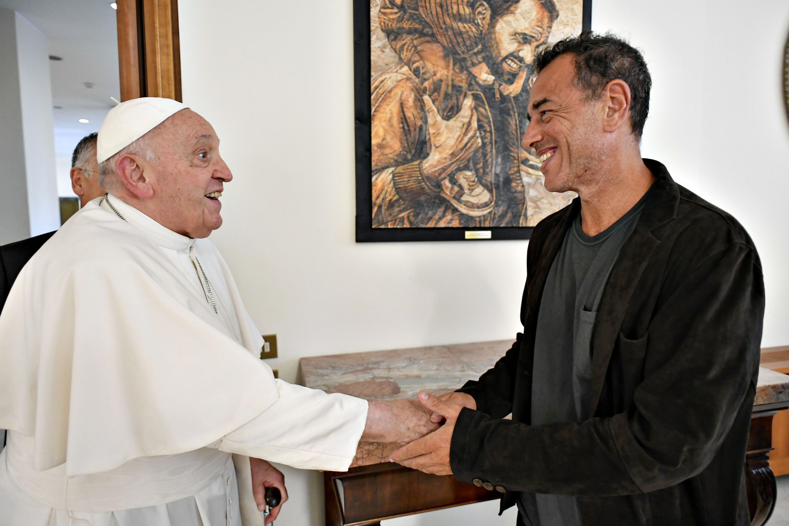 Io Capitano Matteo Garrone e Seydou Sarr da Papa Francesco