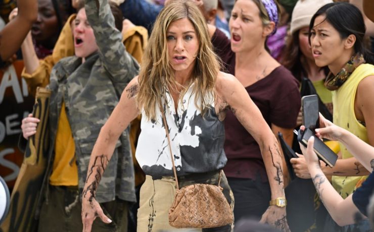 Jennifer Aniston sul set di The Morning Show