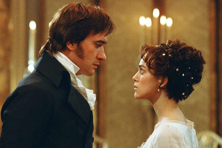 Matthew Macfadyen e Keira Knightley in Orgoglio e pregiudizio di Joe Wright