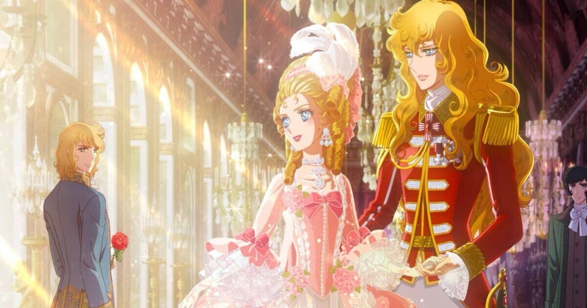 Frame tratto dal trailer dell'anime Rose di Versailles su Lady Oscar