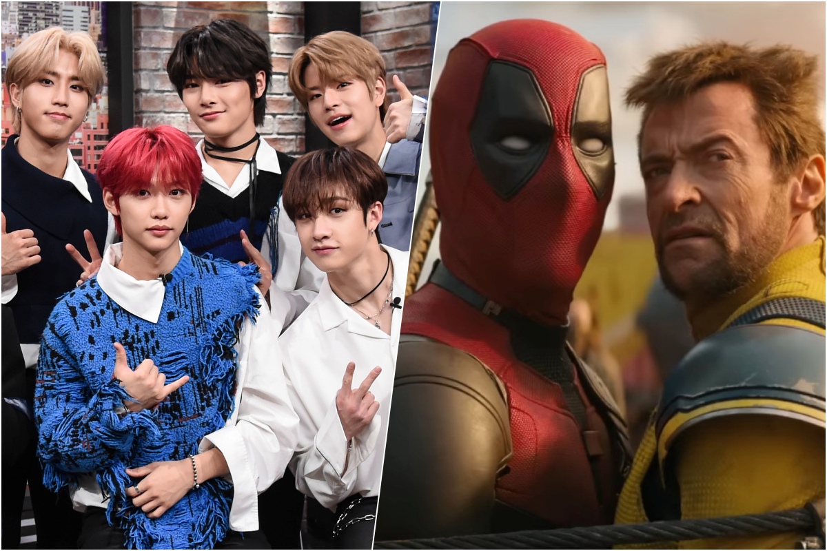 Collage Stray Kids e Deadpool e Wolverine