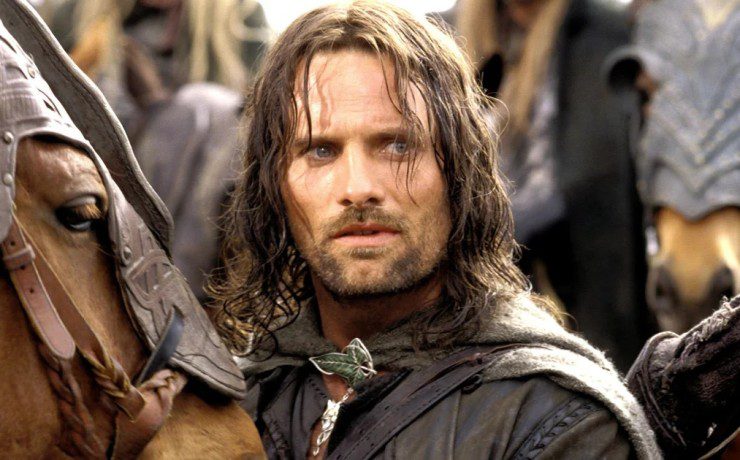 Viggo Mortensen in una scena de Il Signore degli Anelli