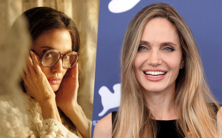 angelina jolie e un frame della sua maria callas