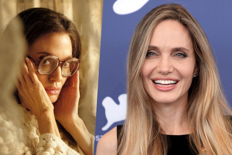 angelina jolie e un frame della sua maria callas