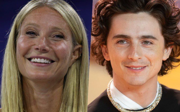 Collage Gwyneth Paltrow e Timothée Chalamet