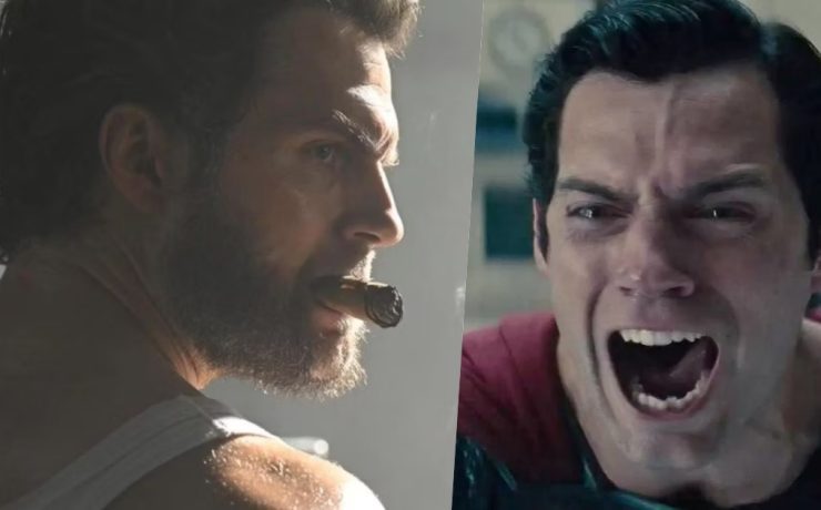 henry cavill come wolverine e superman