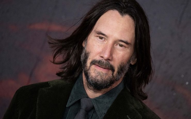 keanu reeves alla presentazione di un film