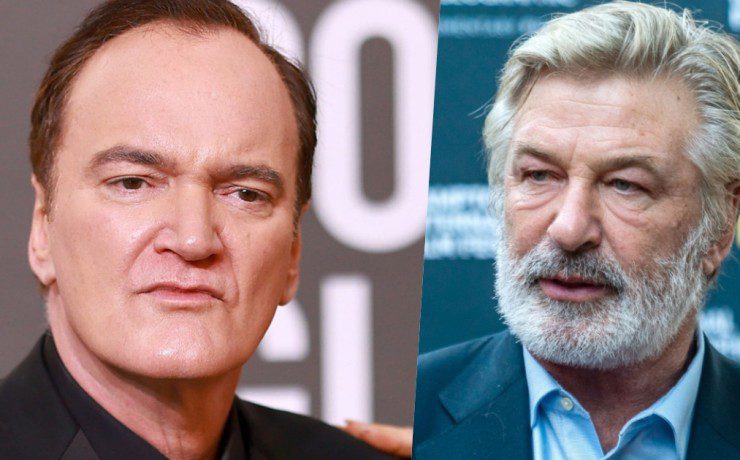 primi piani quentin tarantino e alec baldwin