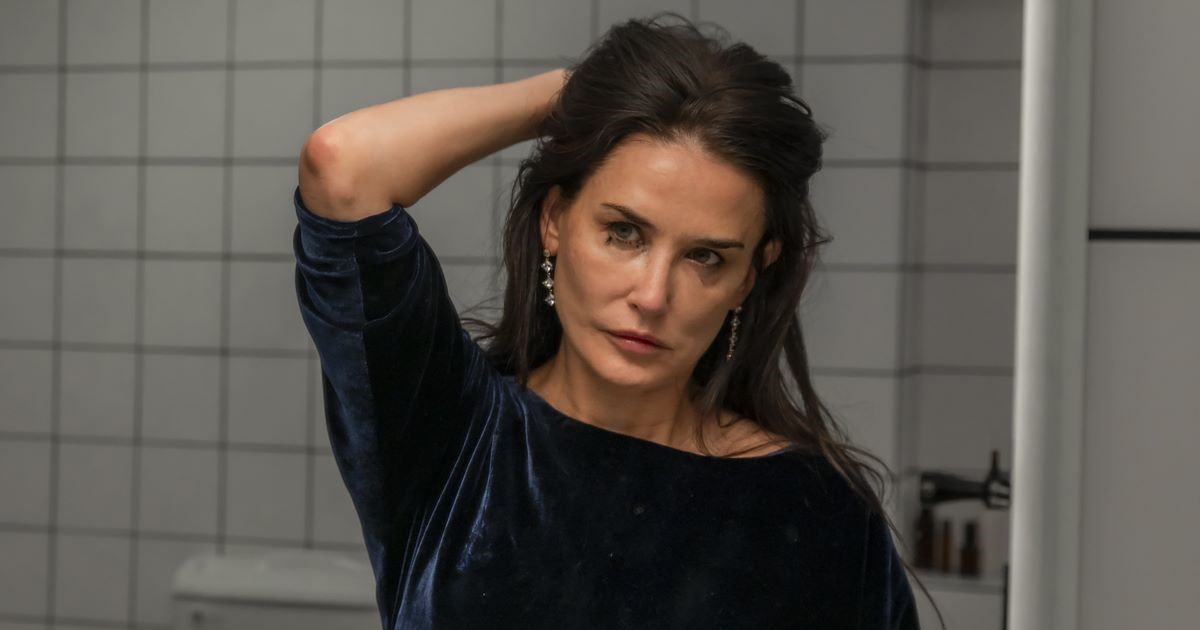 un frame di Demi Moore in The Substance