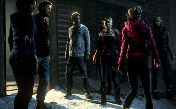 Frame dal videogioco horror Until Dawn