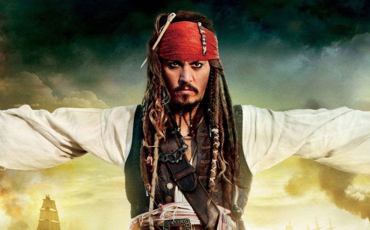 Johnny Depp nei panni di Jack Sparrow