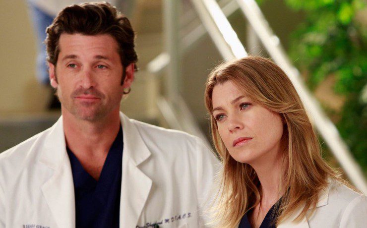 Meredith Grey (Ellen Pompeo) e Derek Shepherd (Patrick Dempsey) in Grey's Anatomy