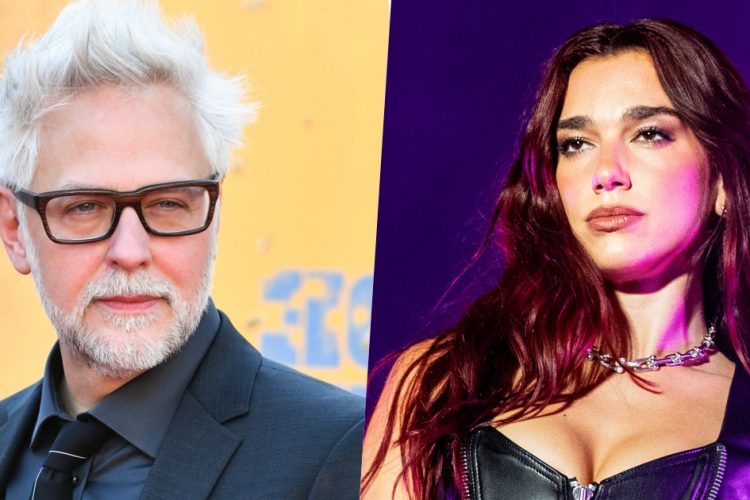 Primi piani di James Gunn e Dua Lipa DC