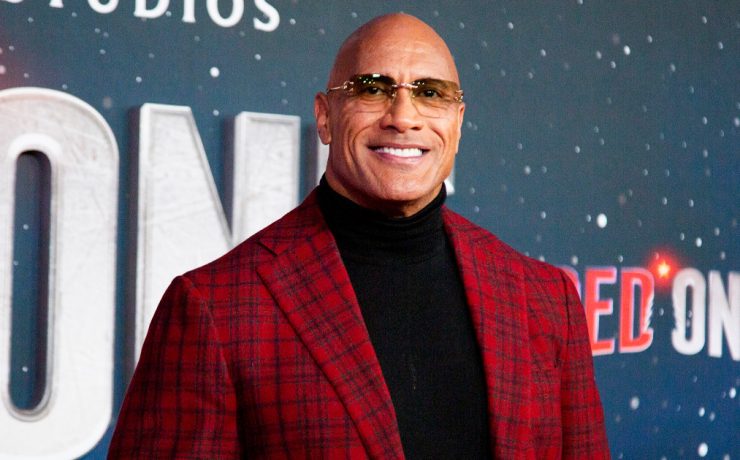 Dwayne Johnson alla première di Uno Rosso