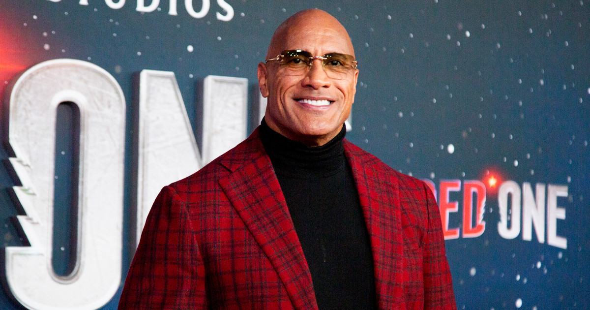 Dwayne Johnson alla première di Uno Rosso