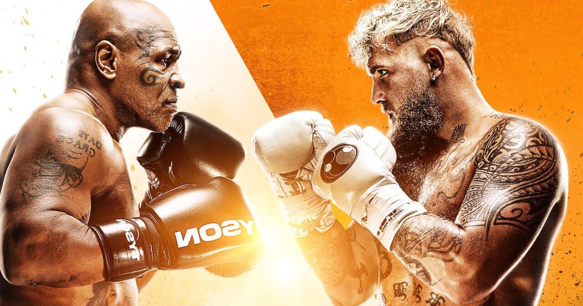 il banner di Jake Paul vs Mike Tyson