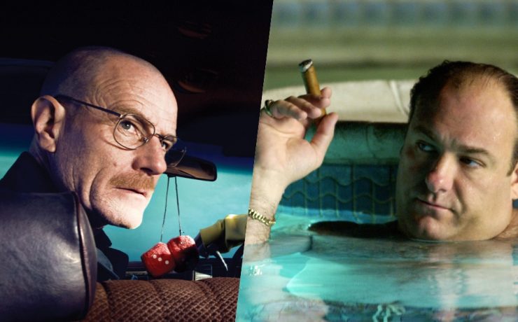 Due frame da Breaking Bad e I Soprano