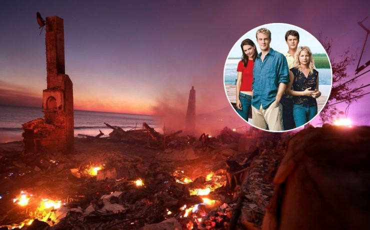 una star di dawson's creek perde casa nell'incendio