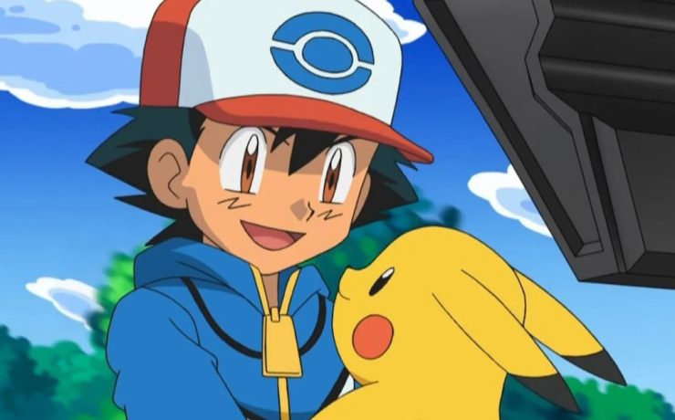 Ash e Pikachu nella serie Pokémon